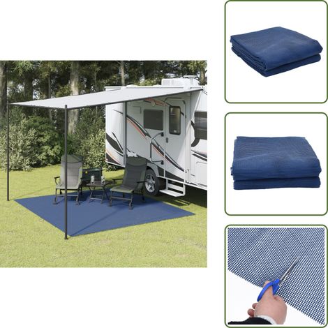 Zeltboden - vidaXL Zeltteppich Blau 3x3 m - Camping (1/5)