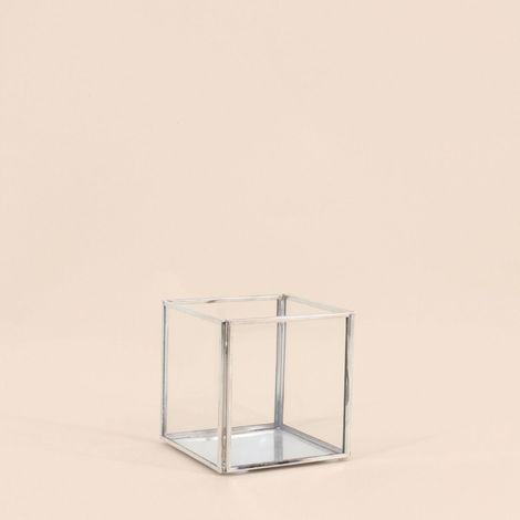 Pot en verre carré 10x10cm