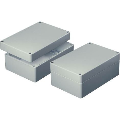 Boîtier universel Axxatronic AS082 aluminium gris (RAL 7032) 120 x 80 x 60 1 pc(s) (1/2)
