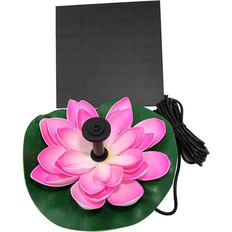 Fontaine Solaire Flottante De Lotus Pour Bassin Et Jardin – Pompe à Fontaine à Énergie Solaire Jet D'eau Ajustable De 30-70 Cm – Pompe à Eau Amovible Pour Aquarium Et Bain D’oiseaux