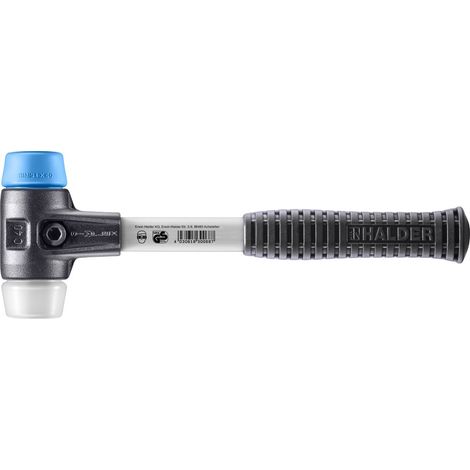 HALDER SIMPLEX TPE Weich-/Superplastikhammer mit verstärktem Tempergussgehäuse und Glasfaserstiel - D=40 mm - 3717.040 (1/5)