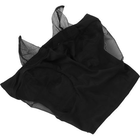 Masque d'équitation en filet. respirant et élastique. avec cache-oreilles. noir. (1/5)