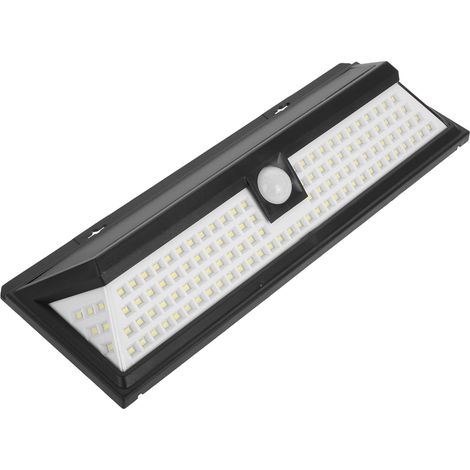 Lampe Solaire Murale Extérieure Batterie 2x1200 Mah Détecteur de Mouvement, 90 LED, Trois Faces D'éclairage pour Garage et Terrasse (1/5)