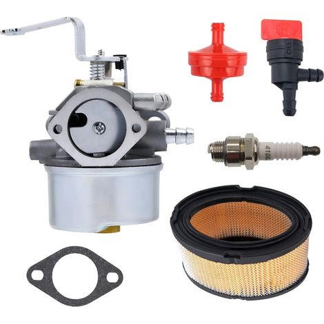 Kit carburateur Tecumseh 640260 pour carburateur de chasse-neige 520956 056320 632689, avec joint, bougie d'allumage et kit de filtre.