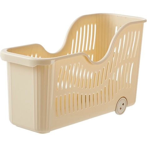 Cesta de almacenamiento de cocina con ruedas, caja de almacenamiento de juguetes de plástico para el hogar, caja de almacenamiento para armarios de cocina