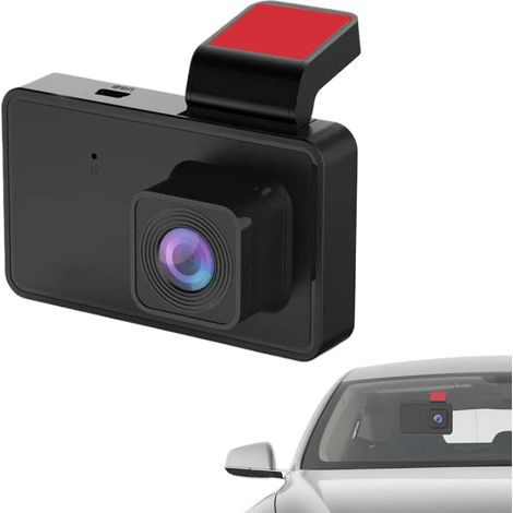 Grabadora de conducción 1080P, grabadora para coche 1080P, gran angular de 170 grados  Monitor de aparcamiento 24 horas, grabación en bucle, grabadora (1/5)