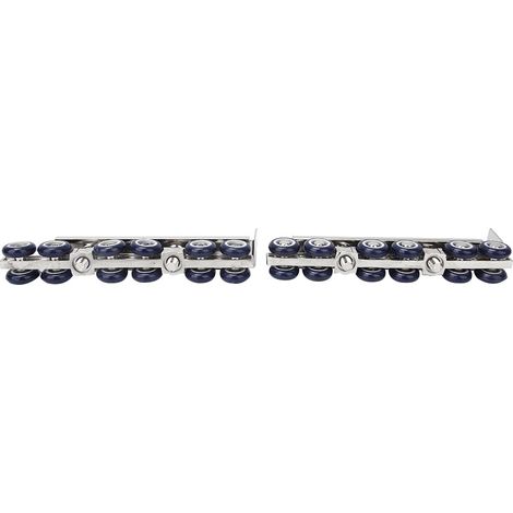 Ensemble de 12 roulettes de suspension pour porte coulissante en alliage de zinc, poulies pour quincaillerie en verre, roulettes silencieuses pour rails. (1/4)