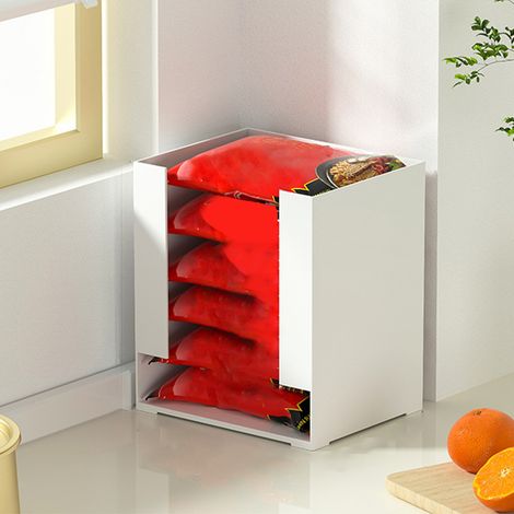 Aufbewahrungsbox für Gesichtsmasken aus weißem Kunststoff mit großem Fassungsvermögen, ideal für den Schreibtisch, praktisches Design (1/5)