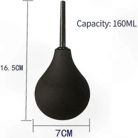 Embout sphérique en silicone souple avec une ouverture étroite pour un nettoyage doux et sûr. Noir, 160 ml. (1/4)