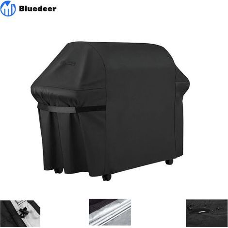 Housse Barbecue Gaz, Bache Barbecue Exterieur Rectangulaire 145 x 61 x 117 CM,Housse Plancha 210D Etanche,Anti-UV Imperméable pour Weber, Holland, Jennair Campingaz etc Housse de barbecue et plancha (1/5)