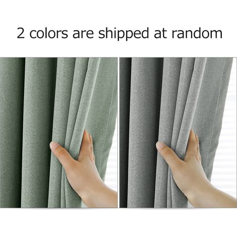 Rideaux occultants à œillets pour chambre à coucher, rideaux isolants pour salon, ensemble de 2 panneaux (3951 po) (1/2)