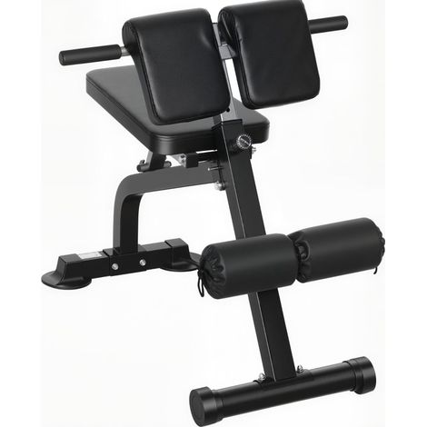 CHICFURN Banc de musculation réglable 96,6 x 68 x 110 cm en métal noir pliable pour maison (1/5)