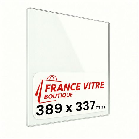 389 x 337 x 4 mm - Vitre de cheminée pour insert et poêle à bois - verre de rechange - France Vitre - jusqu'à 800°C - 337 x 389 x 4 mm (1/5)