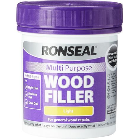 Ronseal 34736 Multipurpose Wood Filler Tub Light 250g RSLMPWFL250G