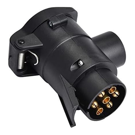 Anhängersteckeradapter, 7 auf 13-polig für Autoanhänger, Anhängersteckeradapter-Konverter, 12-V-Anhängerkupplungsanschluss für Wohnwagen (1/5)