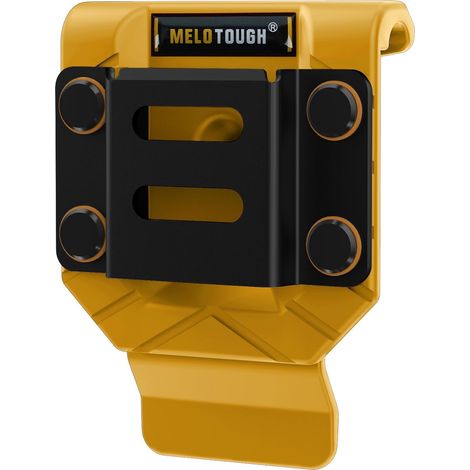 Clip de ceinture pour perceuse - Support pour ceinture à outils, support de ruban à mesurer pour visseuse à percussion, mètre ruban (jaune) (1/5)