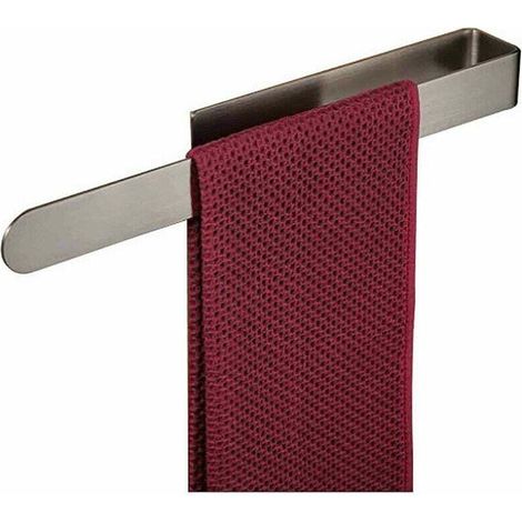 Bathroom Towel Rack, Self-adhesive stainless steel towel rack, no drilling required, suitable for bathrooms and kitchens, 37 cm (1/5)