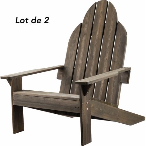 2 Chaises de jardin en pin FSC, idéal terrasse, piscine, jardin. Solidité (1/5)