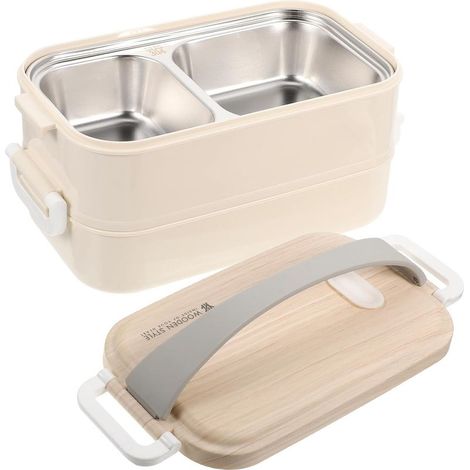 Boîte à lunch bento ABOOFAN double paroi en acier inoxydable (1/5)