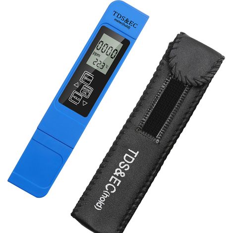 Testeur TDS EC portable et compact 3 en 1 avec écran LCD, stylo de test de qualité de l'eau pour aquarium et piscine (bleu). (1/5)