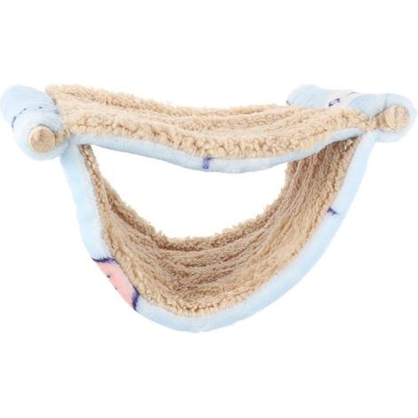 Hamac suspendu double couche, adapté aux hamsters et aux cochons d'Inde, lit décoratif en tissu bleu respirant, accessoire de (1/5)