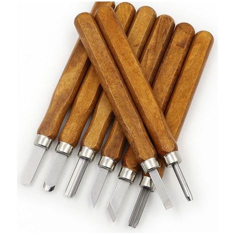 12-Piece Wood Carving Tool Kit - Professional Carving Chisels, Knife Handles, Expert Carving, Beginner Carving, with Sharpening Stone (1/4)