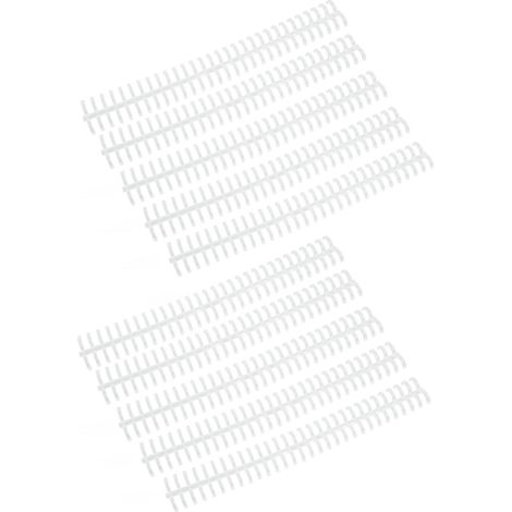 Lot de 10 spirales de reliure transparentes à 30 trous pour feuilles mobiles, diamètre 1/2 pouce. (1/5)