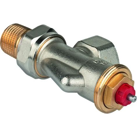 Resideo Corpo valvola termostatica FX ottone nichelato, Assiale, 1/2", V2000AFX15