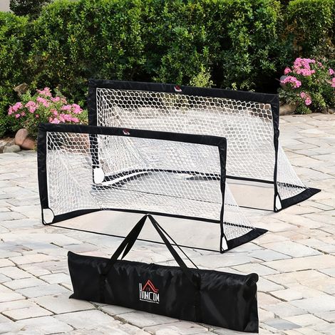 But de football schwarz en metall Oxfordstoff 183 x 90 x 90 cm (1/5)