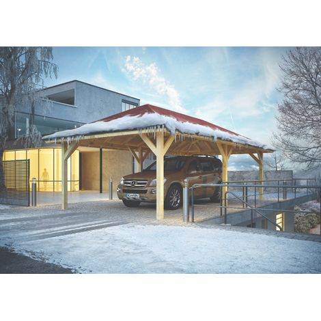 Pavillon Carport Kirn 2 KDI KDI 265x517x290 (1/4)
