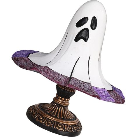 Lampe de table fantôme d'Halloween, lampe d'étagère en résine alimentée par USB avec lumière chaude, décoration saisonnière pour bureau, étagère, rebord de fenêtre, entrée et décorations de fête (1/5)