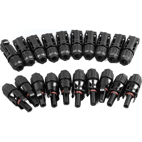 10 Sätze flammhemmender Solarmodul-Steckverbinder, DC 1000V, Stecker und Buchse, Solarmodul-Kabelverbinder (1/5)
