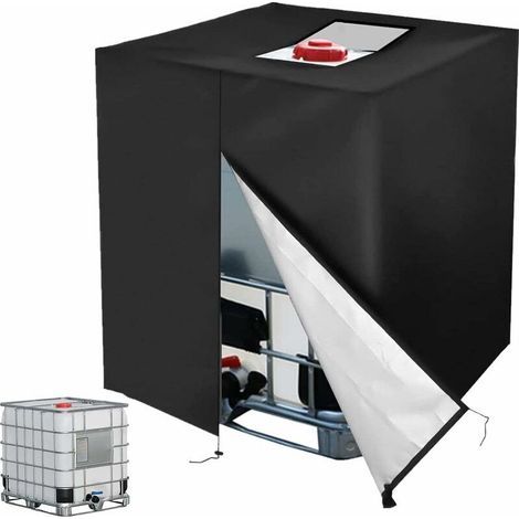 Bâche de protection,Bache pour Cuve 1000 l, Bâche de Protection Solaire pour réservoir d'eau de Pluie IBC, Anti-poussière Anti-UV, Housse de Protection, bâche de Protection, (116 x 100 x 120..DEBUNS (1/5)