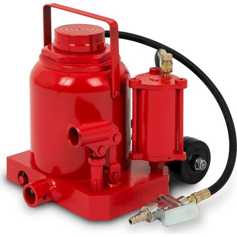 50 T Gato botella (neumático, hidráulico, 405 mm Altura de elevación, Altura mínima 255 mm, Válvula de seguridad) (1/7)