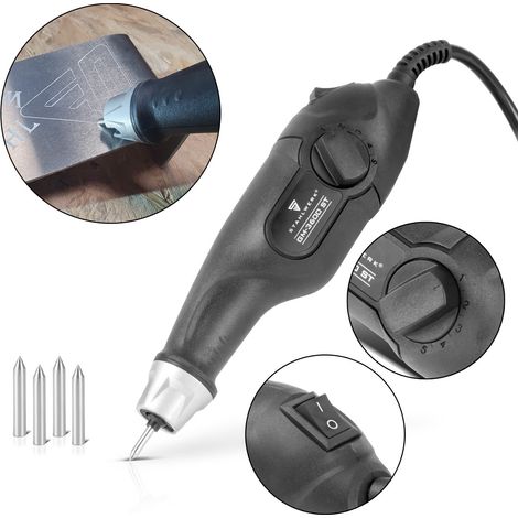 STAHLWERK Macchina per incidere GM-3600 ST con incisore elettrico da 24 W Penna per incidere