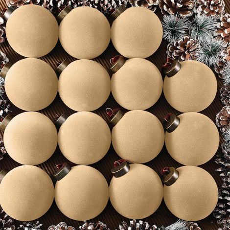 Boules De Noël En Velours - 15 Pièces - 8 Cm - Ornement Accrochable Pour Arbre De Noël Et Décoration Festive (1/5)