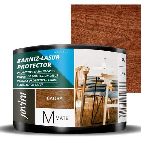 Vernis Lasur Matt Protector à l’eau Protège, décore et embellit tous les types de bois (375 Millilitres, Acajou) (1/5)