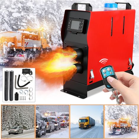 Jiubiaz Calefactor diésel de aire – 8 kW – 12 V – LCD y mando a distancia – vertical – depósito 5 L – todo en uno – para autocaravana, furgón, camión y taller (1/5)