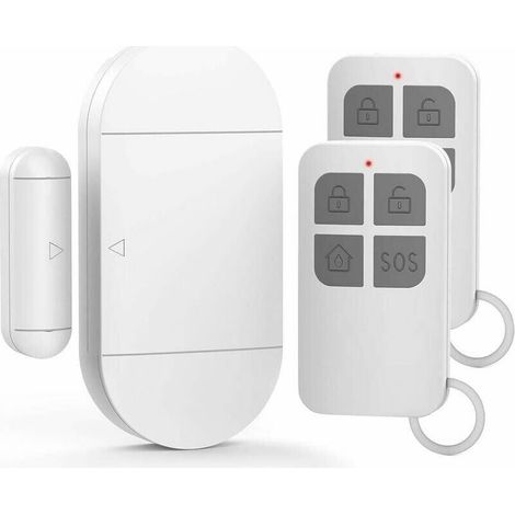 Alarme porte et fenêtre, alarme avec sirène 130dB, 2 télécommandes, facile à installer, alarme maison sans fil (1/5)