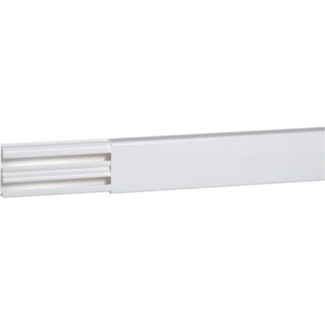 Moulure DLPlus 40x20 1 compartiment longueur 2,10 mètres blanc (1/2)