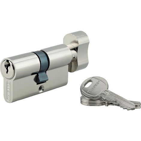 Cylindre double à bouton varié HG5 sur PG pour locaux non sensibles fintion nickelé 3 clés 30 x B40 - THIRARD