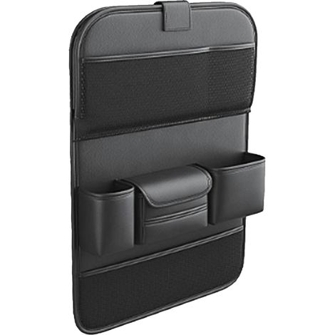 Organisateur de Siège Auto Multifonctionnel Rigide Durable Table Rabattable Rangement de Dossier de Banquette pour Voiture (1/5)
