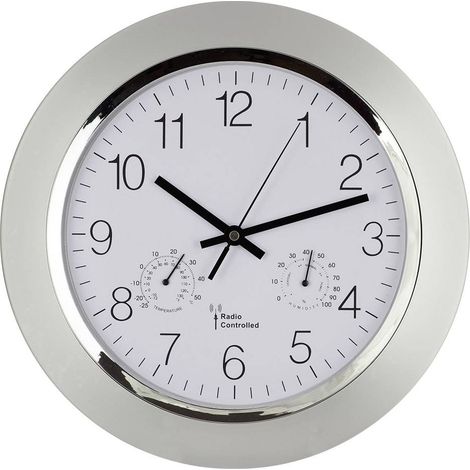Horloge murale sans fil avec thermo/hygromètre EUROTIME 56004 (1/5)