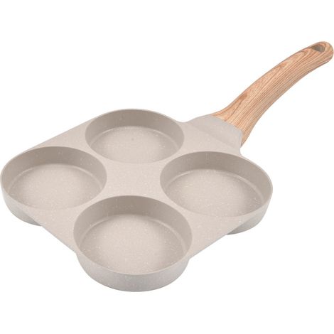 Poêle À Omelette - Poêle À Œufs 4 Portions - Revêtement Granit Antiadhésif - Compatible Gaz Et Induction - 24 Cm (1/5)