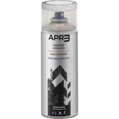 Émail/Vernis Finitions Spéciales Diamantés, Émail Métallisé à Base de Paillettes Perlescentes, Aérosol en Fer Blanc Recyclable 400 ml, Gris (1/5)