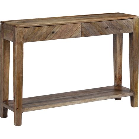 Console Table Solid Mango Wood 118x30x80 cm vidaXL (1/5)