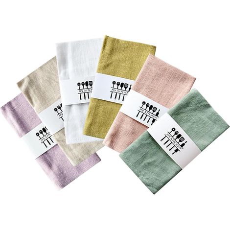 6 servilletas de algodón reutilizables/l – bautizo, San Valentín, cumpleaños (1/5)