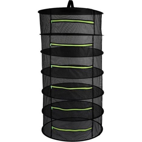 Panier suspendu 6 couches SANLIN BEANS pour séchage d\'herbes avec filet de séchage et fermeture éclair (1/4)