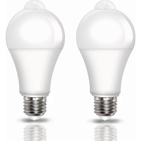 Tubo Led E27 - Sensor De Movimiento PIR - 9 W - 800 Lm - 6500 K - Ángulo De Detección 120° - Para Pasillo Escalera Garaje - 2 Unidades (1/5)
