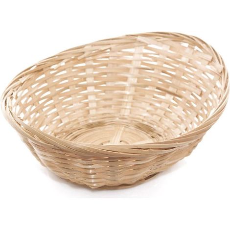 Portapane ovale in bambù, 28x20x8 cm (kit da 10)